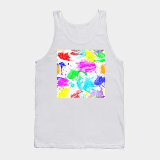 Watercolor splatter effect, brush strokes, spray texture Tank Top